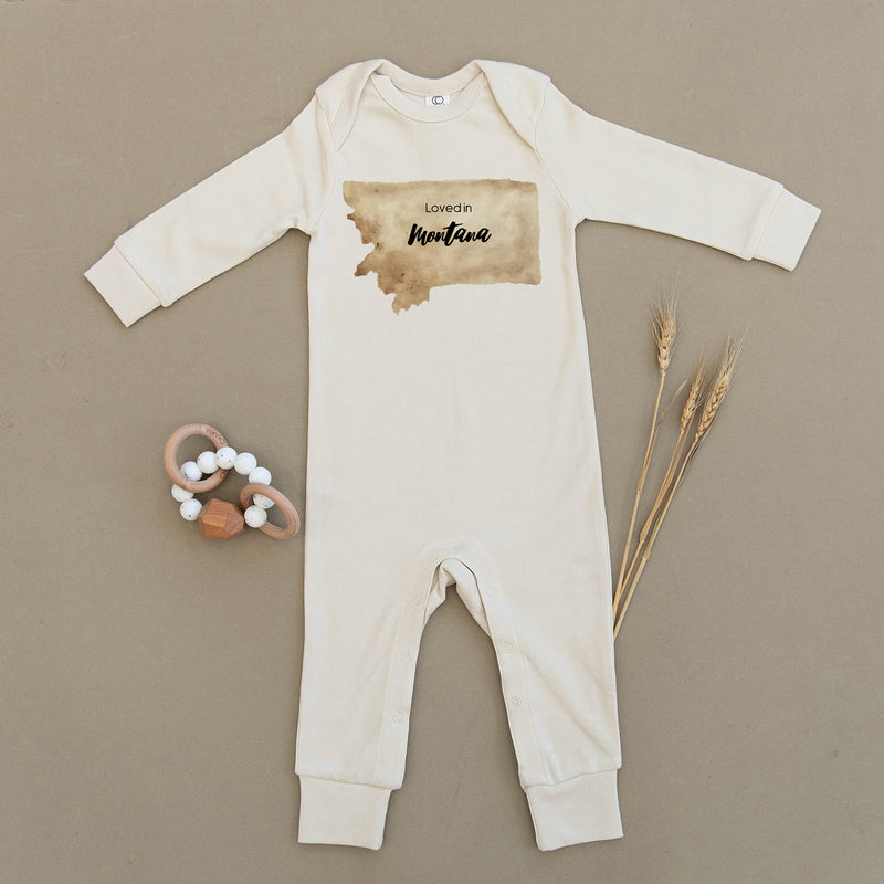 Loved in Montana Organic Baby Playsuit