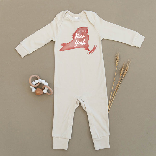 Loved in New York Organic Baby Playsuit