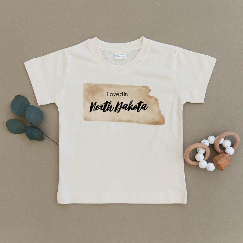 Loved in North Dakota Organic Toddler Tee