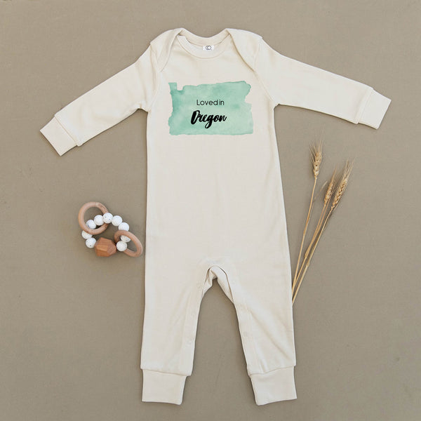 Loved in Oregon Organic Baby Playsuit