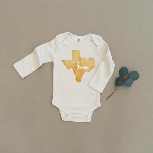 Loved in Texas Organic Baby Onesie®