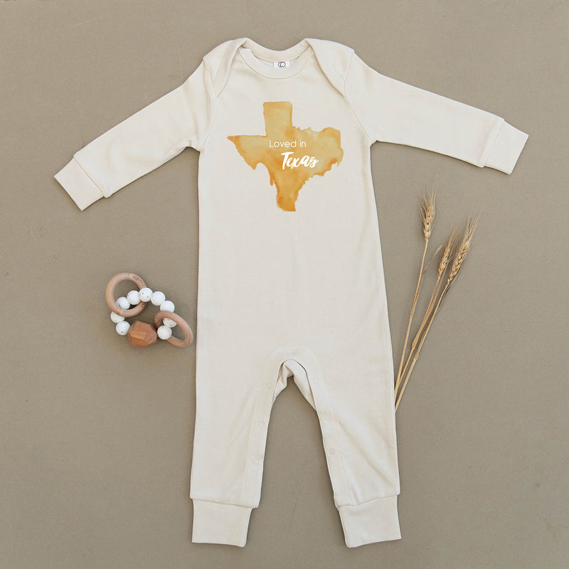 Loved in Texas Organic Baby Playsuit