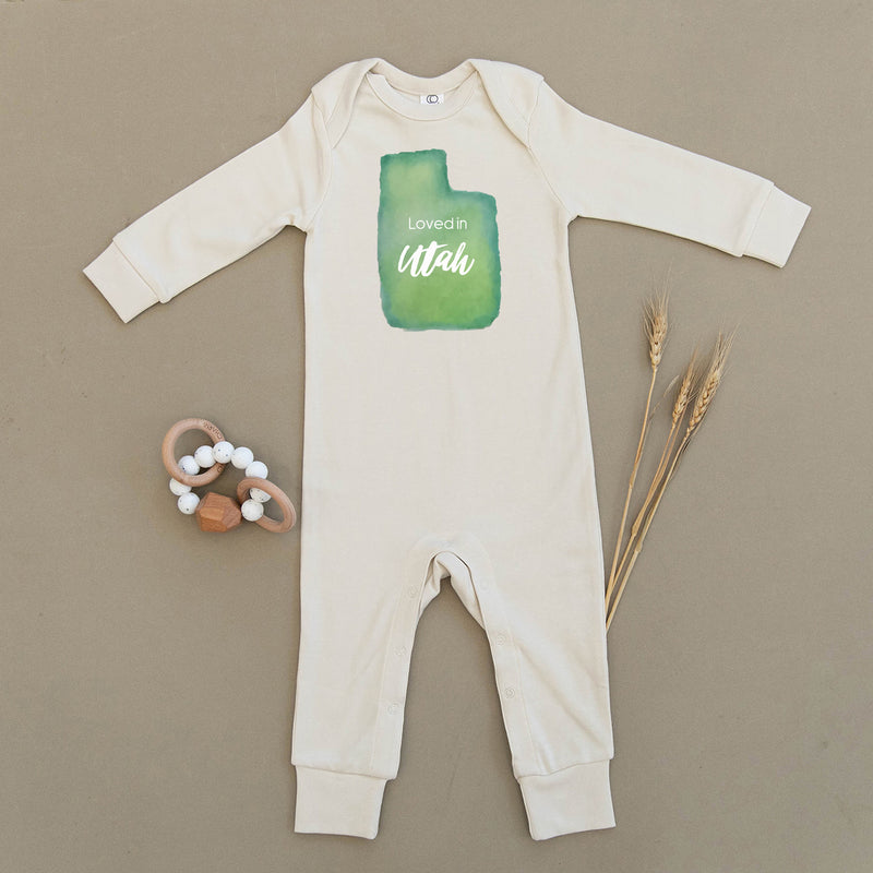 Loved in Utah Organic Baby Playsuit