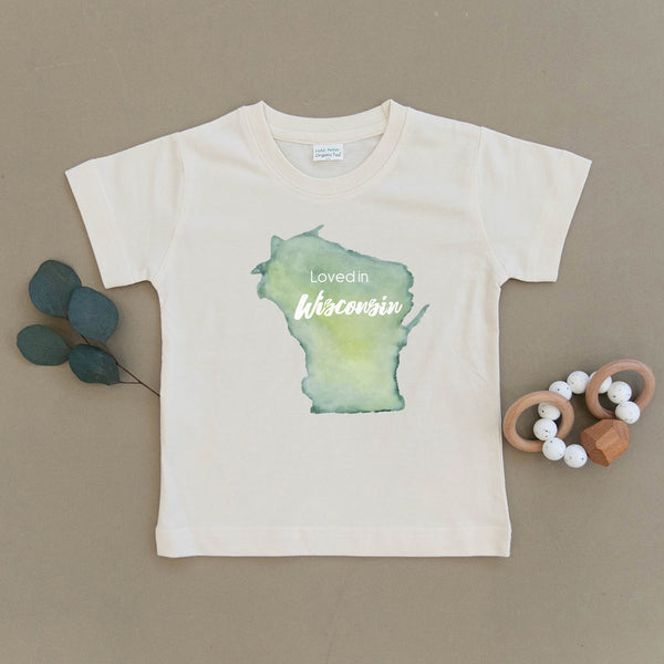 Loved in Wisconsin Organic Toddler Tee