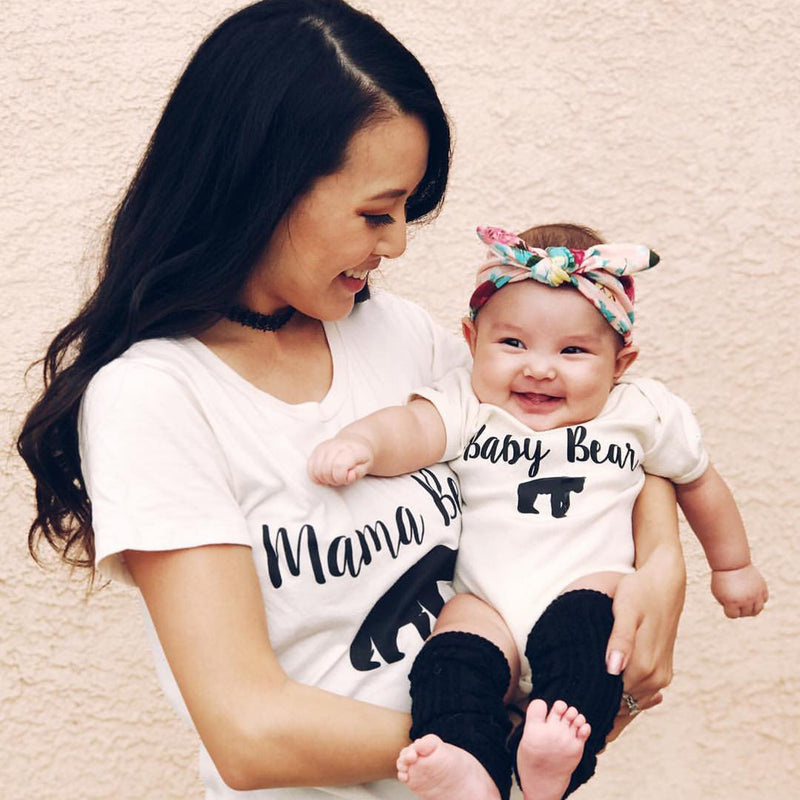 Mama Bear Women's Organic T-Shirt & Baby Bear Organic Onesie®