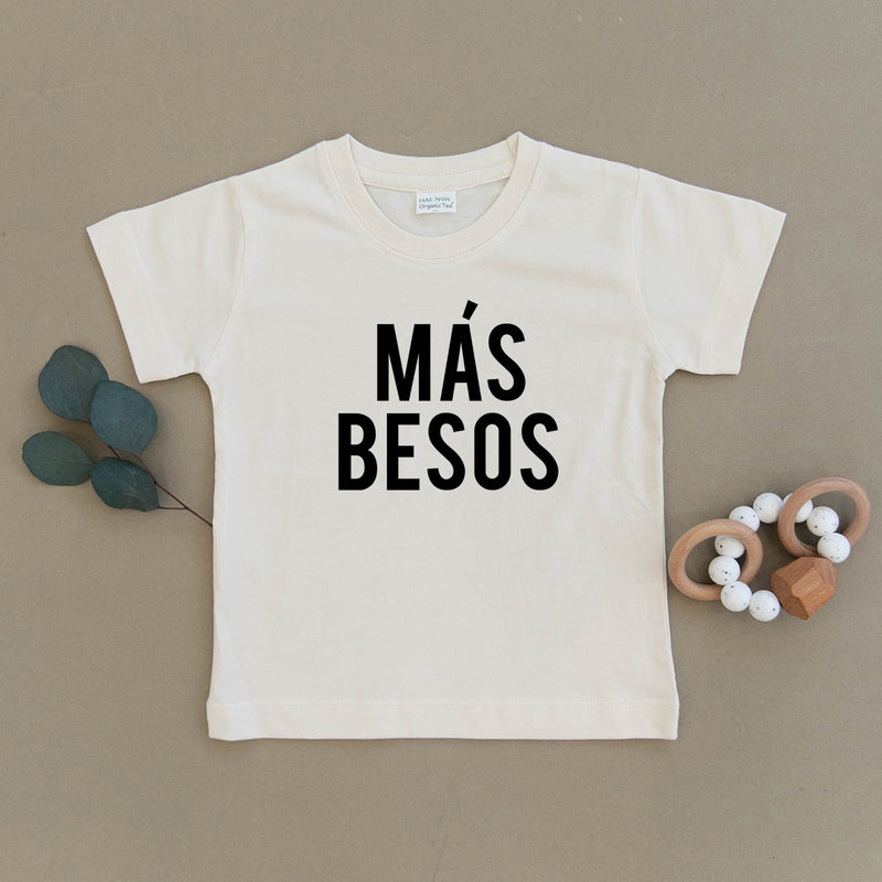 Mas Besos, More Kisses, Organic Toddler Tee