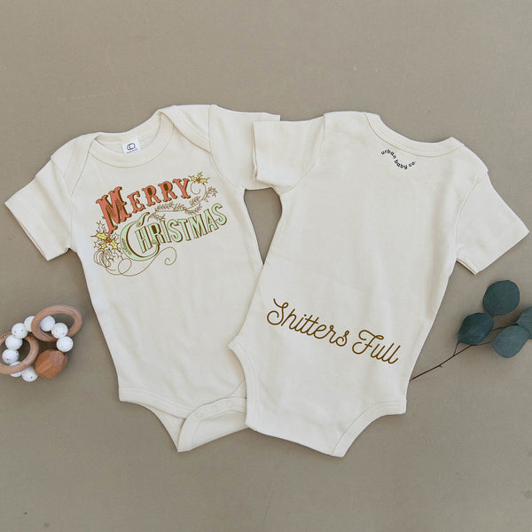 Merry Christmas Shitters Full Organic Baby Onesie®