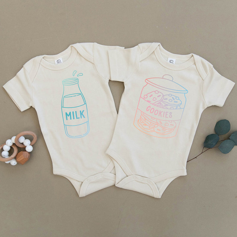 Milk & Cookies Twin Organic Baby Onesies®