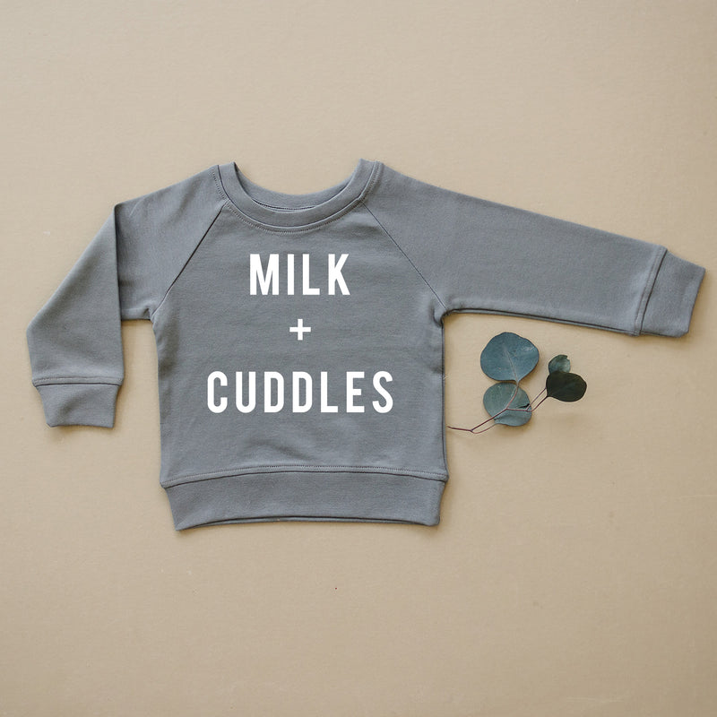 Milk & Cuddles Organic Baby & Toddler Slate Grey Pullover