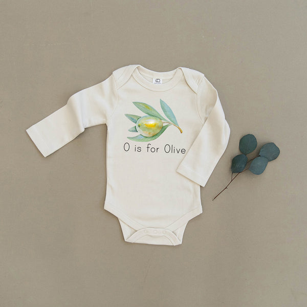 O is for Olive Organic Baby Onesie®