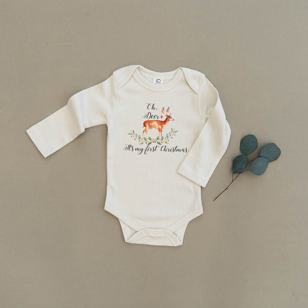 Oh Deer, It's My First Christmas Organic Baby Onesie®