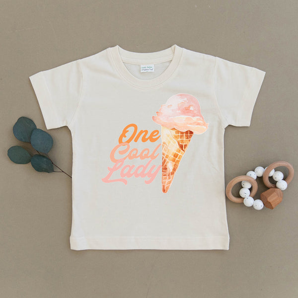 One Cool Lady Ice Cream Organic Toddler Tee