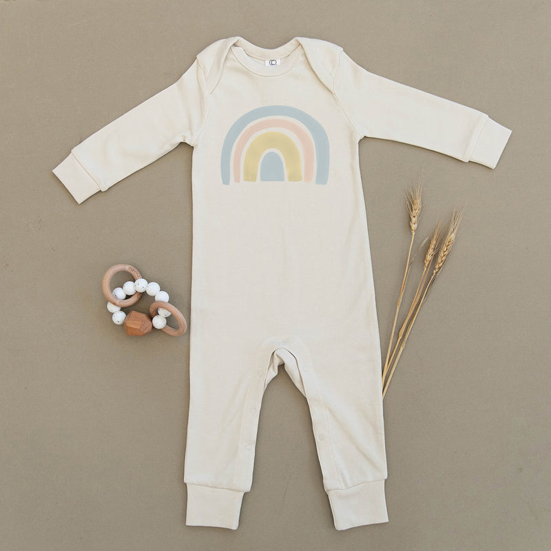 Pastel Rainbow Baby Organic Baby Playsuit