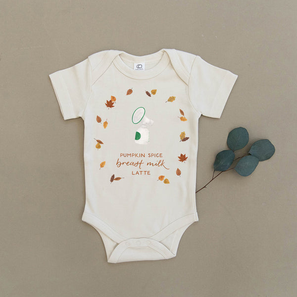 Pumpkin Spice Breast Milk Latte Organic Baby Onesie®