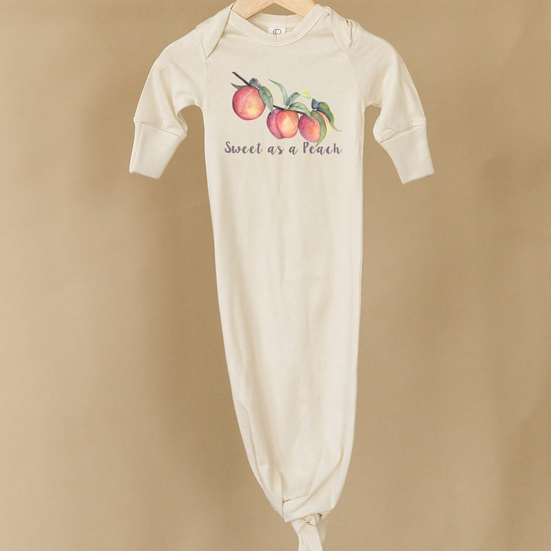 Sweet as a Peach Organic Infant Gown