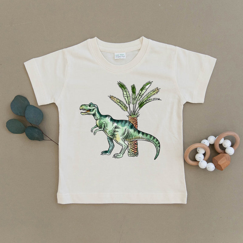 T-Rex Dinosaur Organic Toddler Tee