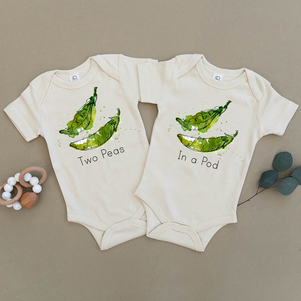 Two Peas In a Pod Twins Organic Baby Onesie®