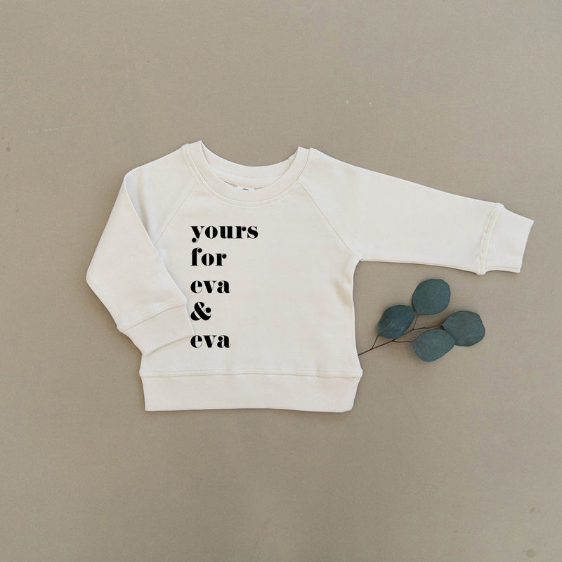 Yours For Eva & Eva Organic Baby & Toddler Natural Pullover